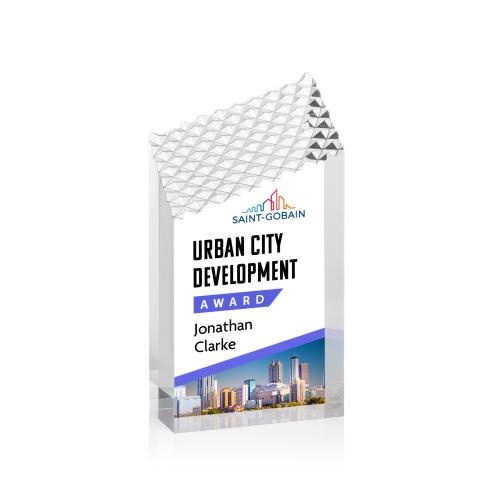 Awards and Trophies - Acrylic Awards - Paluzzi Full Color Clear Peaks Acrylic Award