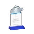 Voyager Blue Unique Crystal Award