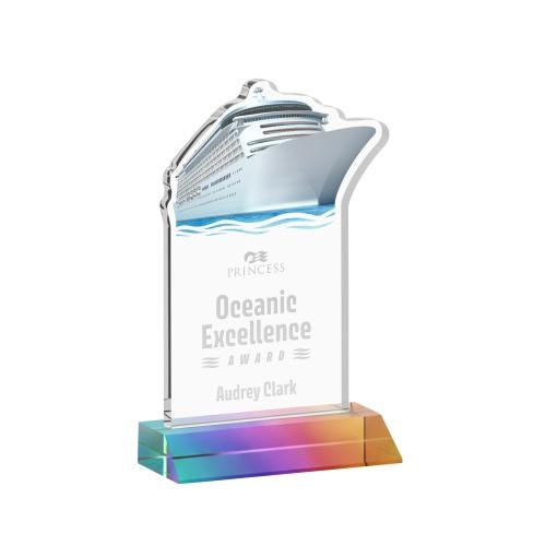 Awards and Trophies - Crystal Awards - Voyager Prismatic Unique Crystal Award