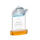 Voyager Amber on Alberton Base Unique Crystal Award