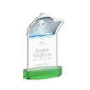 Voyager Green on Alberton Base Unique Crystal Award