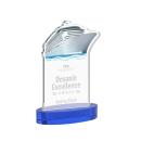 Voyager Blue on Alberton Base Unique Crystal Award