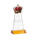 Crown Amber Unique Crystal Award