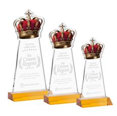 Crown Amber Unique Crystal Award - Awards and Trophies