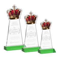 Crown Green Unique Crystal Award - Awards and Trophies