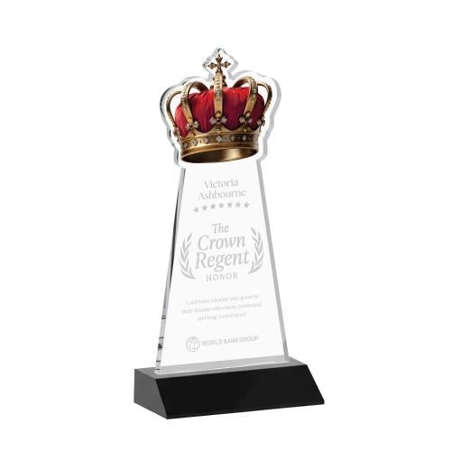 Awards and Trophies - Crystal Awards - Crown Black Unique Crystal Award