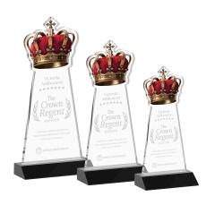 Crown Black Unique Crystal Award - Awards and Trophies