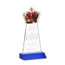Crown Blue Unique Crystal Award