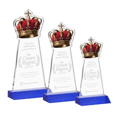 Crown Blue Unique Crystal Award - Awards and Trophies