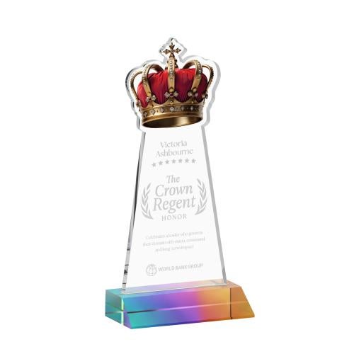 Awards and Trophies - Crystal Awards - Crown Prismatic Unique Crystal Award