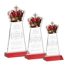 Crown Red Unique Crystal Award - Awards and Trophies