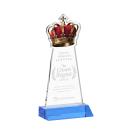 Crown Sky Blue Unique Crystal Award