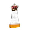 Crown Amber on Alberton Base Unique Crystal Award