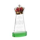 Crown Green on Alberton Base Unique Crystal Award