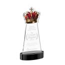 Crown Black on Alberton Base Unique Crystal Award