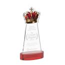 Crown Red on Alberton Base Unique Crystal Award