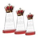 Crown Red on Alberton Base Unique Crystal Award