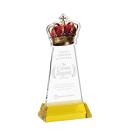 Crown Gold on Hartford Base Unique Crystal Award