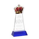 Crown Blue on Hartford Base Unique Crystal Award