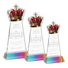 Crown Prismatic on Hartford Base Unique Crystal Award - Awards and Trophies