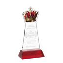 Crown Red on Hartford Base Unique Crystal Award