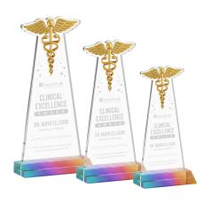 Caduceus Prismatic Unique Crystal Award - Awards and Trophies
