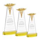 Caduceus Gold on Alberton Base Unique Crystal Award