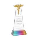 Caduceus Prismatic on Hartford Base Unique Crystal Award