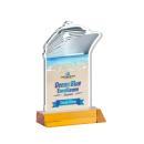 Voyager Full Color Amber Unique Crystal Award