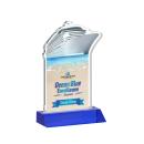 Voyager Full Color Blue Unique Crystal Award