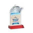 Voyager Full Color Red Unique Crystal Award