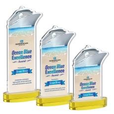 Voyager Full Color Gold on Alberton Base Unique Crystal Award - Awards and Trophies