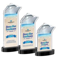 Voyager Full Color Black on Alberton Base Unique Crystal Award - Awards and Trophies