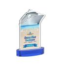 Voyager Full Color Blue on Alberton Base Unique Crystal Award
