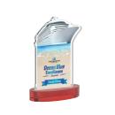 Voyager Full Color Red on Alberton Base Unique Crystal Award