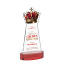Crown Full Color Red on Alberton Base Unique Crystal Award