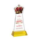 Crown Full Color Gold on Hartford Base Unique Crystal Award