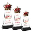 Crown Full Color Black on Hartford Base Unique Crystal Award