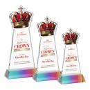Crown Full Color Prismatic on Hartford Base Unique Crystal Award