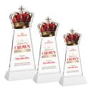 Crown Full Color White on Hartford Base Unique Crystal Award