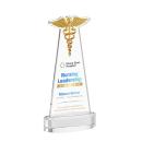 Caduceus Full Color Clear on Alberton Base Unique Crystal Award