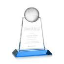 Netherford Sky Blue Globe Crystal Award