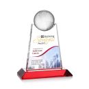 Netherford Full Color Red Globe Crystal Award