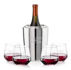 Pescara Wine Cooler & Tucson Stemless Wine Set - Gift Sets