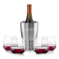 Genoa Wine Cooler & Tucson Stemless Wine Set - Corporate Gifts