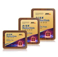 Reston Full Color Plaque - Walnut Finish/Gold - Awards and Trophies