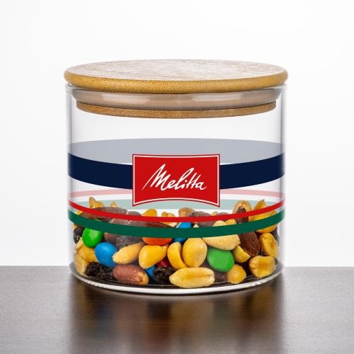 Promotional Products - Housewares - Barrels & Jars - Aniston Jar w/Bamboo Lid - Full Color