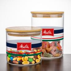 Aniston Jar w/Bamboo Lid - Full Color - Barrels & Jars