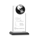Arden Globe Black/Silver Peaks Crystal Award