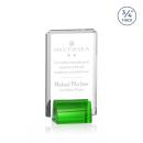 Veronese Green Rectangle Crystal Award